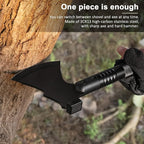 Survival Shovel High Carbon Steel Tactical Shovel Axe Folding Entrenching Tool Camping Hiking Shovel Carrying Pouch Car Emergency Survival Gear