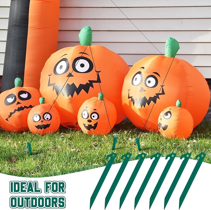 Deekin Plastic Tent Stakes 9 Inch Heavy Duty Tent Pegs Spike Hook Stakes for Summer Beach Garden Decorations Camping Outdoor Lawn Tarp