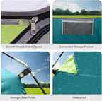 CAMPROS CP Tents for Camping 4 Person Tent Waterproof Windproof Double Layer Camping Tent, Easy Setup Dome Tent with Large Mesh Windows & Wider Door for Outdoor Camping & Hiking