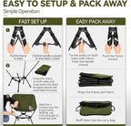 MARCHWAY Lightweight Folding Camping Chair with Spring Lock, Stable Compact Portable for Outdoor Camp, Travel, Beach, Picnic, Festival, Hiking, Backpacking (Lowback Green)