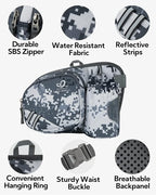 WATERFLY Fanny Pack Waist Bag: Waist Pack for Women Men with Water Bottle Holder Hiking Fanny Pack for Running Walking DogWalking Travel Cycling