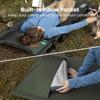 Portable Camping Cot, Sleeping Cots for Adults, Ultralight Backpacking Cot, Compact, Collapsible, Easy Set-Up, Supports 500lbs, Portable Camp Cot for Adults, Camping, Outdoors and Home, Green