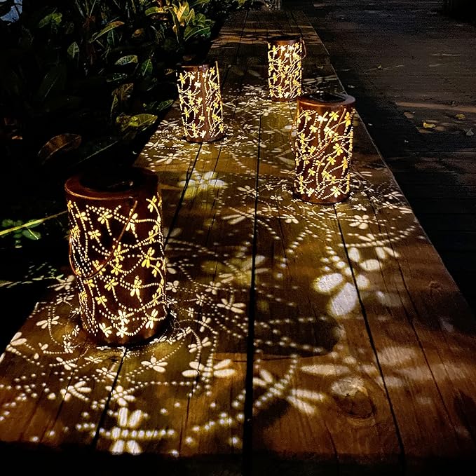 Birthday Gifts for Women,Solar Lanterns Outdoor Hanging Lantern Lights, Dragonfly Hollowed-Out Metal Decor Lantern, Waterproof LED Decorative Garden Light - Delicate Garden Decoration for Patio, Yard