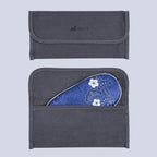 Luxury Silk Sleep Mask with 22mm Mulberry Silk, Velvet Elastic Band, Heat Therapy Pocket, and Travel Pouch, Navy Color