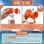 1 Pack Large Air Horn for Safety 3.5oz, 122dB Very Loud Marine Air Horn for Boat, Coast Guard Approved, Great for Boat & Marine Safety, Sporting Events, Travels, Hiking (Orange)