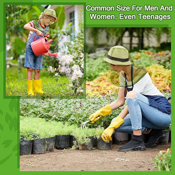 HESTYA 4 Pack Mosquito Bug Net Mesh for Head Mosquito Head Net Face Neck Fly Netting Hood from Insect Bugs Gnats for Outdoor