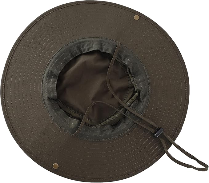 Connectyle Wide Brim Sun Hat for Men Breathable Cowboy Boonie Hat UPF 50+ Sun Protection Bucket Hat for Fishing Hiking