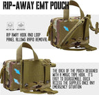 Upgrade Molle Rip Away Ifak Pouch, Tactical Small Belt First Aid Pouch Medical Utility EMT Pouch Only