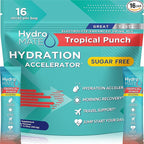 Electrolyte Powder Sugar-Free Hydration Packets Tropical Punch HydroMATE 16 Sticks