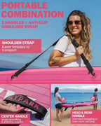 Flypark 11'x34 Inflatable Paddle Boards, Extra Wide SUP for 420lbs/3Adults, Yoga Stand Up Paddle Board, 110L Backpack, 15 D-Rings, Shoulder Strap, US-Fin, 2-Action Pump