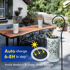 Solar Lanterns Outdoor Waterproof, Butterfly Hanging Solar Outdoor Lantern Birthday Gifts for Women White 1000MAH Solar Lights for Outside, Yard, Pathway, Patio, Garden Decor