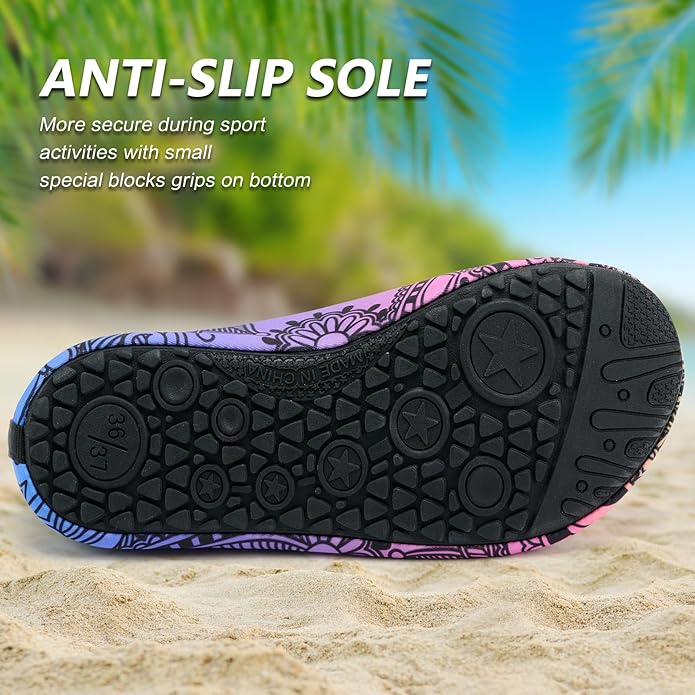 Deevike Water Shoes for Women Men Barefoot Quick-Dry Aqua Socks Slip-on for Beach Swim Surf Yoga Exercise