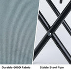 16" Foldable Portable Camping Stool Heavy Duty 350lbs for Adults Hiking, Lightweight Travel Stool with Carry Bag, Gray