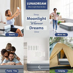 Eclipse Series Twin Air Mattress with USB Rechargeable Built-in Pump, Wireless Inflatable Airbed, Durable Leakproof Design, Portable for Home & Camping