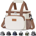 Lifewit Medium Lunch Bag, Insulated Lunch Box, Soft Cooler Cooling Tote for Adult Men Women, Beige 12-Can (9L)
