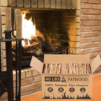 40 lbs Fatwood Fire Starter Sticks, 100% Natural Kindling Firewood Firestarter for Stoves, Pine Wood for Fireplaces, Campfires, Bonfires, Grill