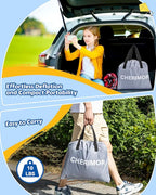 Inflatable Toddler Travel Bed with Safety Bumpers & 2 Mins Auto Inflation Pump, Portable Toddler Kids Air Mattress with Carry Bag for Home Grandma's Sleepovers Travel Camping, 330lbs Support