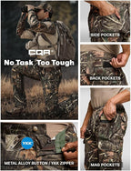 CQR Men's Tactical Pants, Water Resistant Ripstop Cargo Pants, Lightweight EDC Work Hiking Pants, Outdoor Apparel