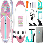 Niphean Inflatable Stand Up Paddle Board with SUP Accessories, Anti-Slip EVA Deck, 10’6’’ Inflatable Paddle Boards for Adults & Youth of All Skill Levels