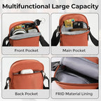 Crossbody Bag Sling Bag for Women Men Anti Theft RFID Blocking, Shoulder Chest Small Bags with Zipper Lock