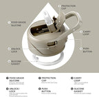 IDEUS Insulated Water Bottle 12oz, Stainless Steel Insulated Water Bottle For School, Insulated Bottles With Straws Leakproof, Vacuum Double Wall Water Bottles For Boys And Girls With 2 Lids, BPA Free