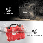 RHINO RESCUE Waterproof Marine First Aid Kit for Boat Durable First Aid Box for Crews with Emergency Medical Supplies for Travel & Fishing (Red)