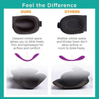 Bucky Ultralight Travel & Sleep Chevron Eye Mask, Gray, One Size