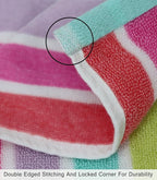 COTTON CRAFT Hooded Beach Towel - Oversized XXL 35x84 Towel with Hood for Adults - The Big Kahuna 7 Foot Beach Blanket Towel - Big & Tall Soft 100% Cotton Velour - Pool Bath Wrap - Pink Multi