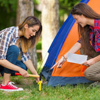 30 PCS Plastic Tent Stakes, 8.85 Inch Heavy Duty Plastic Canopy Stakes for Camping, Beach, Garden & Outdoor Decorations, Lightweight Rust-Proof Sand Anchors, Colorful Yard Inflatable Stakes (Yellow)