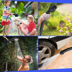 Portable Shower for Camping, [Long-Lasting] Spopal 6000mAh Rechargeable Camping Shower with Intelligent LED Display, 4 Spray Modes, IPX7 Waterproof Outdoor Camp Pump for Hiking, Travel, Car, Pet