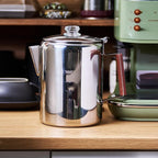 Camping-Fire Coffee Percolator Stovetop Pot- Stainless Steel Stove top Coffee Pot, Unleash Flavor in the Great Outdoors (12 Cups)