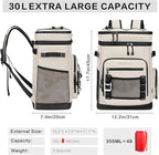 Large Waterproof Insulated Cooler Backpack for Men & Women, Leak Proof Cooler Backpack for Camping, Beach, Fishing, Picnic, Travel, Outdoor, 30L, 48Cans