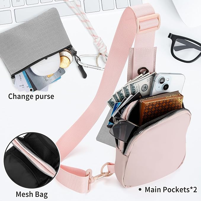 Waterproof Clear Bag for Stadium Events, Women's Crossbody Clear Sling Bag with Coin Wallet, Shoulder Bag for Daily Use