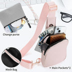 Waterproof Clear Bag for Stadium Events, Women's Crossbody Clear Sling Bag with Coin Wallet, Shoulder Bag for Daily Use
