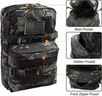 Tactical Mini Molle Hydration Pack,Molle Hydration Carrier with US Flag Water Resistant,Hydropack for Tactical Vest Backpack