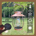 Solar Lanterns Outdoor Waterproof - Outdoor Hanging Lantern with Shepherds Hook, Christmas Halloween Housewarming Gifts for Women Mom Grandma, Lanterns Decorative Outdoor for Yard Patio Backyard Porch