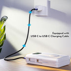 pzoz 20000mAh Portable Power Bank Powerbank Battery Pack with Apple Watch Magnetic Wireless Charger,USB Type C PD Fast Charging Cable Travel High Capacity Compatible iWatch iPhone 17 16 15 (White)