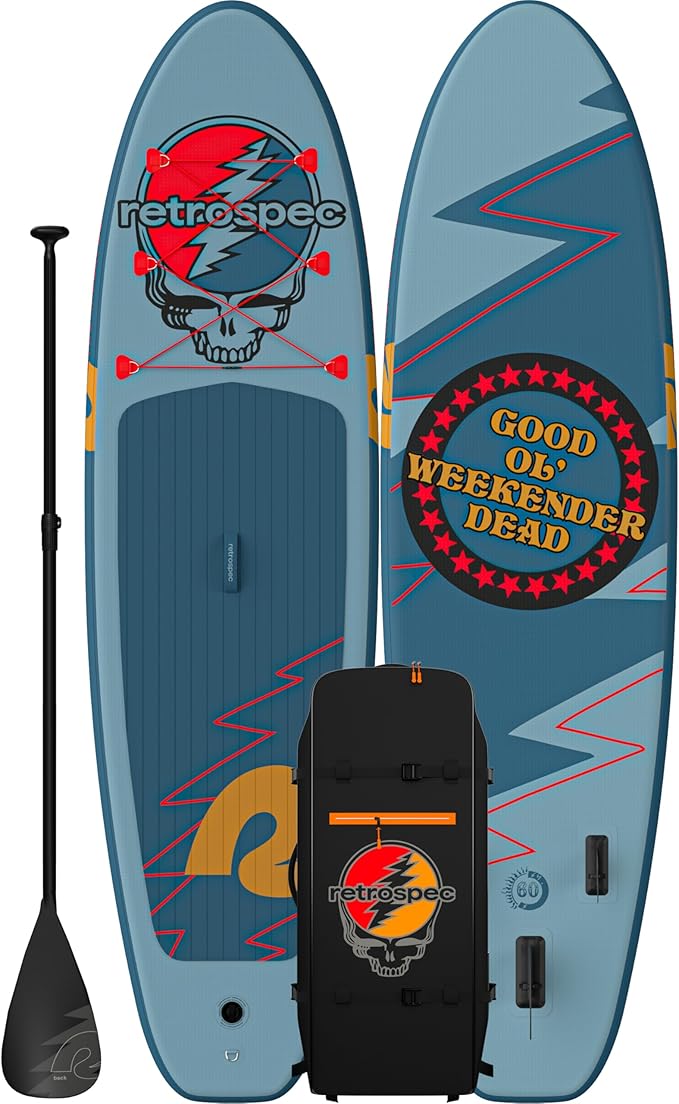 Retrospec Weekender Inflatable Stand Up Paddle Board Includes Paddle, Pump, and Accessories 10’6” Lightweight iSUP, Puncture Resistant Inflatable Paddle Board for Adults
