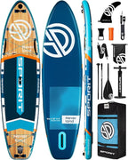 11'6×35" Super Wide Inflatable Stand Up Paddle Board, Ultra Stable SUP Board for Adults, 450lb Capacity with Shoulder Strap, 100L Backpack, Removable US Fin, Floating Paddle, Safety Leash