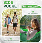 Camping Hammock Lightweight, Portable Hammocks Parachute Hammock with Two Tree Straps, Single or Double Travel Swing Nylon Camp Hammocks, Outdoor Essentials for Beach Backpacking Hiking, Orange