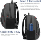 Boavan Laptop Backpack for men, 15.6 inch Laptop Bag with USB Port, Waterproof Travel Work Backpack Purse, Anti-Theft Teacher Nurse Doctor Casual Bookbags Office Business backpack，Grey