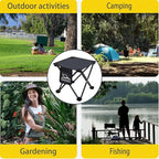 HASIKA Collapsible Stool Foot Rest 2 Pack Folding Stool Portable Outdoor Ottoman 400lbs Strong Support Camping Stool for Travel Gardening Fishing Hiking BBQ