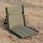 Outdoor Camping Backrest,Lightweight Foldable Chair,Park Leisure backrest,Beach Portable Single Lazy Chair,Aluminum Lazy Comfortable Backrest (Olive Green)