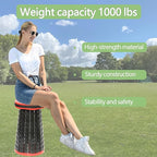 ALEVMOOM 2025 Upgraded XXL Collapsible Stool with Cushion 19.7",1000lbs Max Weight,Wider & Taller Pop Up Seat, Heavy Duty Portable Retractable Folding Stool for Camping & Outdoors (Red)