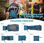 BECOJADDE 20L Small Hiking Backpack for Men Women Foldable Packable Back Pack Ultralight Hiking Daypack for Travel Camping Outdoor, Turquoise