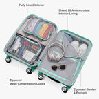 Traveler's Choice Pagosa Hardshell Expandable Luggage with Spinner Wheels, Mint, 30-Inch Large