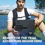 All-in-One Multi Sport Running Vest including Water Bottle, Whistle, 11 Pockets & 6 Straps – Ergonomic Lightweight Reflective Gear