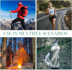 Macarrie 180 Pack Emergency Foil Thermal Blankets Silver Foil Survival Blanket Space Blanket Kit for Outdoors, Camping, Hiking, Homeless, First Aid