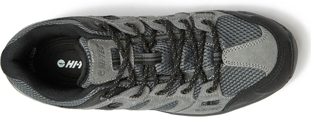 HI-TEC Ridge Low Waterproof Hiking Shoes for Men, Lightweight Breathable Outdoor Trekking and Trail Sneakers, Sizes 7 to 15, Medium and Wide Width