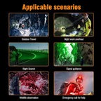 BORUIT HP360 LED Rechargeable Headlamp with White Green Red Light,Super Bright Head Lamp Flashlight,IP67 Waterproof,7 Working Modes,Suitable for Adults Running Camping Hiking Fishing